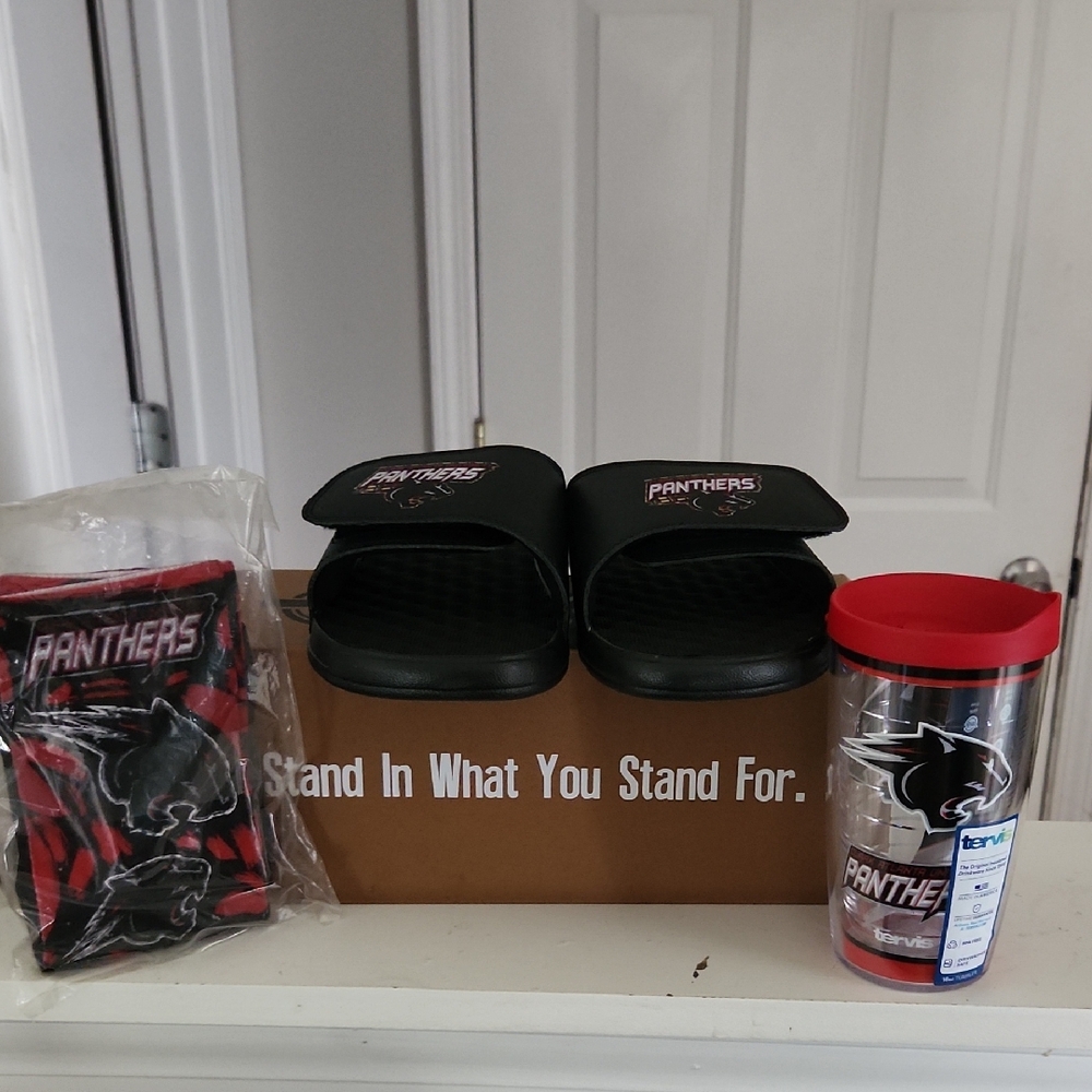 Clark-Atlanta University Panthers Slide Sandals and Accessories Set